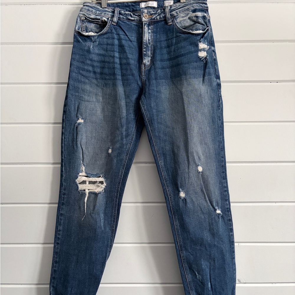 KanCan High Rise Distressed Denim Jeans